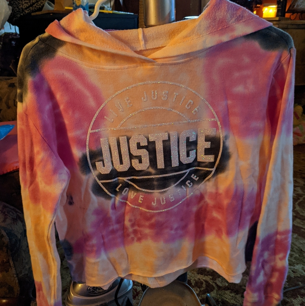 Girls size 12 Justice hoodie & leggings set